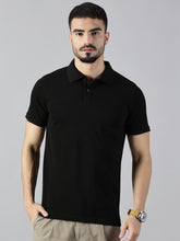 Load image into Gallery viewer, Everyday Black Polo T-Shirt