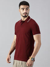 Load image into Gallery viewer, Everyday Maroon Polo T-Shirt