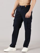 Load image into Gallery viewer, Relaxed Fit Twill Cargos Navy