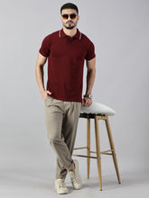 Load image into Gallery viewer, Everyday Maroon Polo T-Shirt