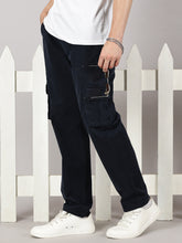 Load image into Gallery viewer, Relaxed Fit Twill Cargos Navy