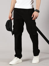 Load image into Gallery viewer, Relaxed Fit Cargos Black
