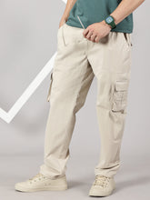 Load image into Gallery viewer, Relaxed Fit Cargos Oatmeal