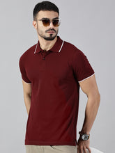 Load image into Gallery viewer, Everyday Maroon Polo T-Shirt
