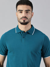 Load image into Gallery viewer, Everyday Teal Blue Polo T-Shirt