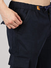 Load image into Gallery viewer, Relaxed Fit Twill Cargos Navy