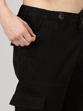 Load image into Gallery viewer, Relaxed Fit Cargos Black