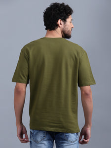 Heavyweight Oversized Solid T-Shirts Olive