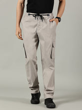 Load image into Gallery viewer, Relaxed Fit Linen Cargo Ash Grey