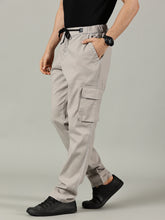 Load image into Gallery viewer, Relaxed Fit Linen Cargo Ash Grey