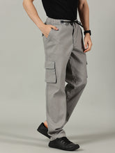 Load image into Gallery viewer, Relaxed Fit Linen Cargo Grey