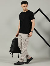Load image into Gallery viewer, Relaxed Fit Linen Cargo Ash Grey