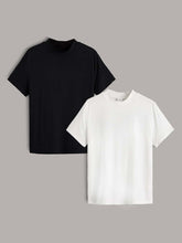 Load image into Gallery viewer, Pack of 2 T-shirts Black and White.
