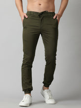 Load image into Gallery viewer, Olive Green Twill joggers