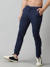 Load image into Gallery viewer, Navy Blue Twill joggers