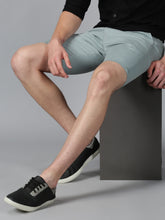 Load image into Gallery viewer, Mint Blue stretch men chino shorts