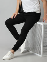 Load image into Gallery viewer, Black Twill joggers