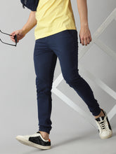 Load image into Gallery viewer, Navy Blue Twill joggers