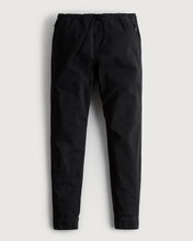 Load image into Gallery viewer, Black Twill joggers