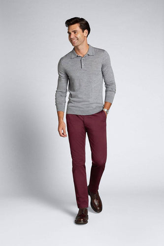 An Everyday Classic Eggplant Stretch Men Chinos - Mark Morphy