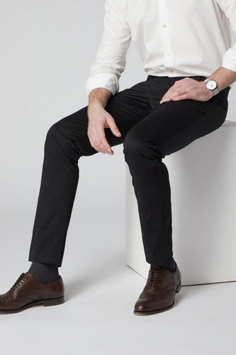 An Everyday Classic Black Stretch Men  Chinos - Mark Morphy