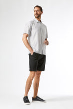 Load image into Gallery viewer, Black stretch men chino shorts