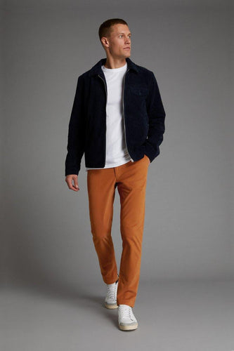 An Everyday Classic Brushed Amber Stretch Men Chinos - Mark Morphy