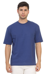 Heavyweight Oversize Solid T-Shirts Blue