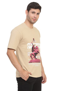 Heavyweight Oversize Graphic T-Shirt Beige