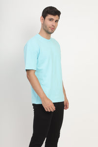 Heavyweight Oversize Solid T-Shirt Ocean Blue