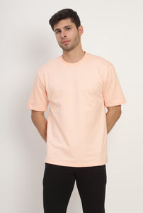 Heavyweight Oversize Solid T-Shirt Peach