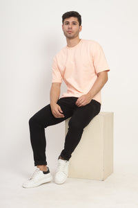 Heavyweight Oversize Solid T-Shirt Peach