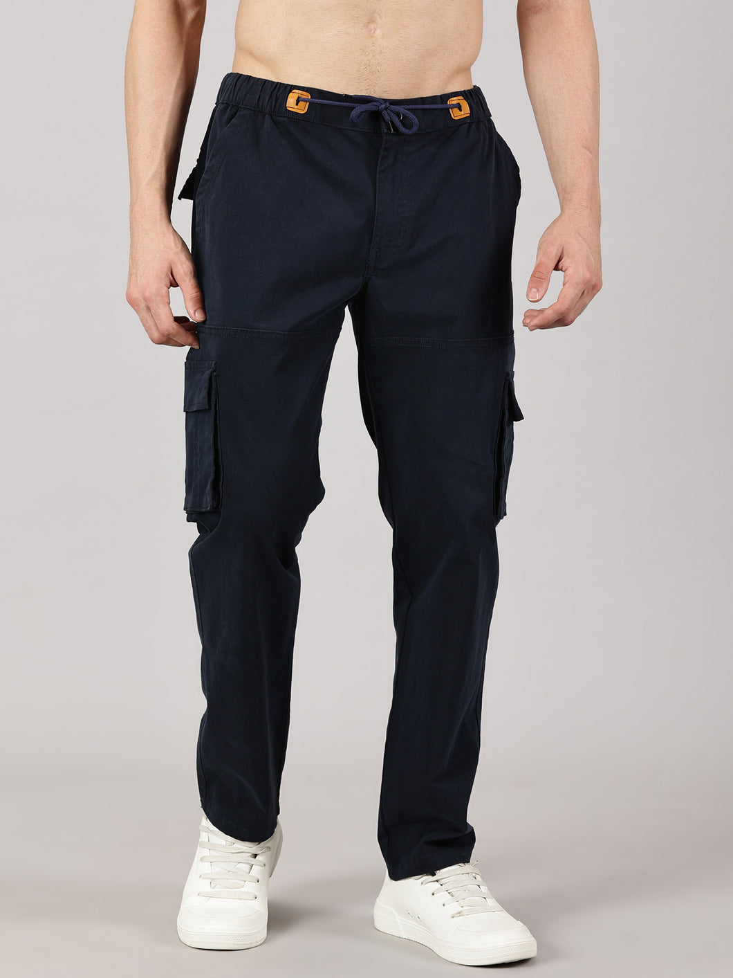 Relaxed Fit Twill Cargos Navy