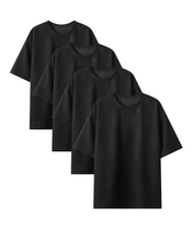 Load image into Gallery viewer, 240 GSM Heavyweight Oversized Solid Multipack, Black.
