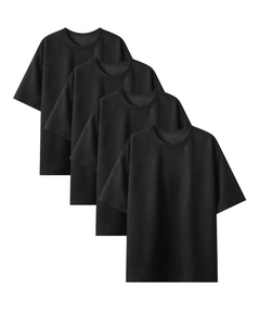 240 GSM Heavyweight Oversized Solid Multipack, Black.