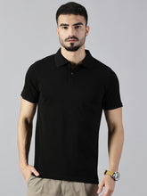 Load image into Gallery viewer, Everyday Black Polo T-Shirt
