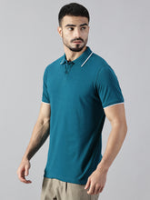 Load image into Gallery viewer, Everyday Teal Blue Polo T-Shirt
