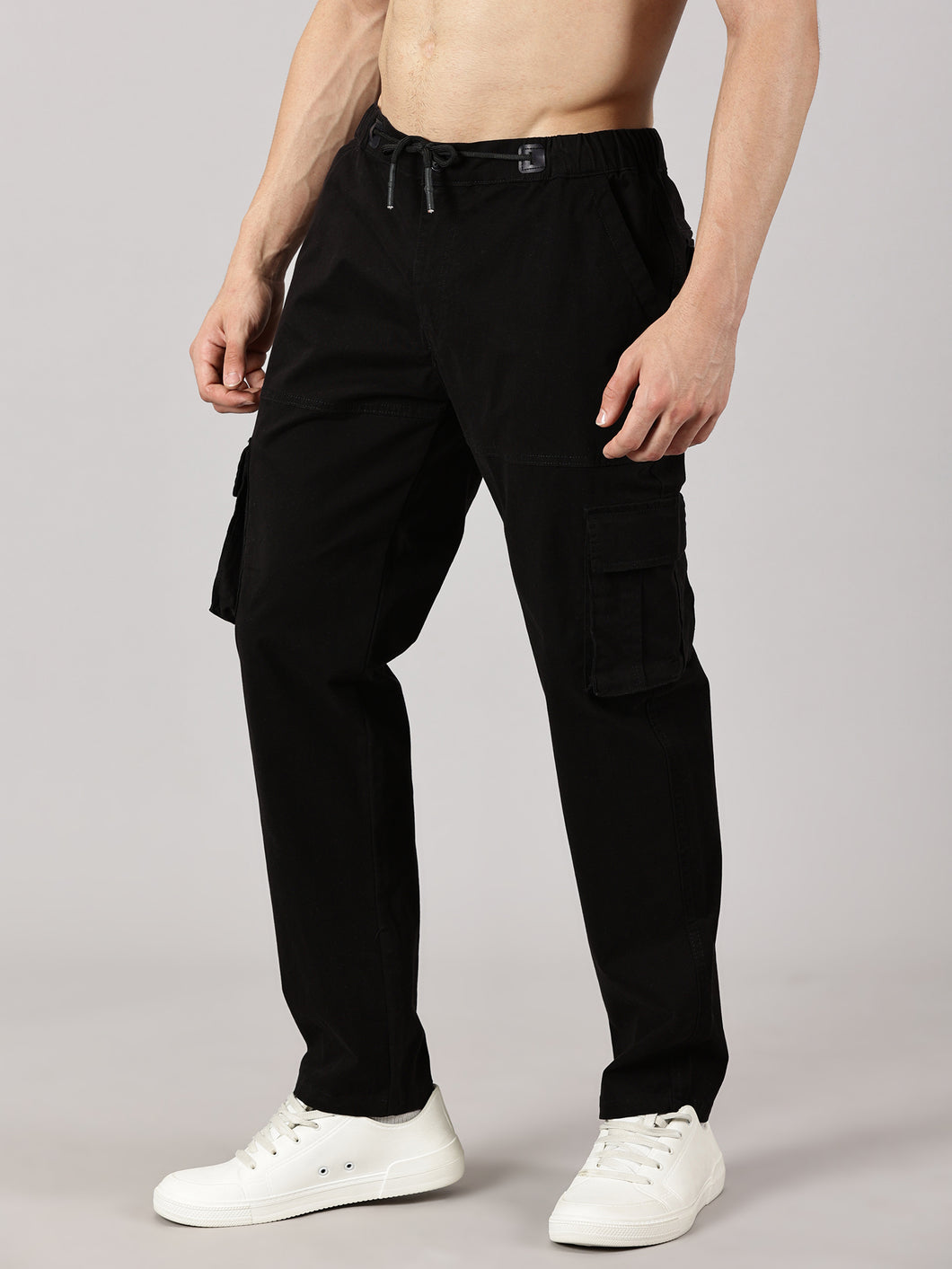 Relaxed Fit Cargos Black