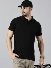 Load image into Gallery viewer, Everyday Black Polo T-Shirt
