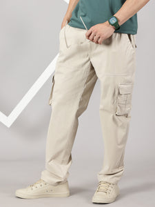 Relaxed Fit Cargos Oatmeal