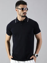 Load image into Gallery viewer, Everyday Deep Navy Blue Polo T-Shirt
