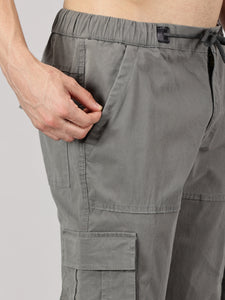 Relaxed Fit Cargos Grey