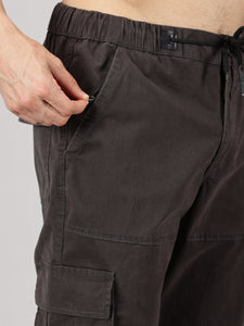 Pack of 2 Relaxed Fit Cargos Charcoal Grey m& Oatmeal
