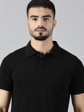 Load image into Gallery viewer, Everyday Black Polo T-Shirt
