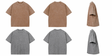 Load image into Gallery viewer, 240 GSM Heavyweight Oversized Acid Washed Pack of 2 Beige and grey
