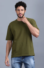 Load image into Gallery viewer, Heavyweight Oversized Solid T-Shirts Olive
