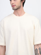 Load image into Gallery viewer, Heavyweight Oversized Solid T-Shirts Cream stone
