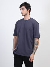 Load image into Gallery viewer, Heavyweight Oversized Solid T-Shirts Steel grey
