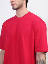 Load image into Gallery viewer, Heavyweight Oversized Solid T-Shirts Fuchsia Pink
