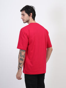 Heavyweight Oversized Solid T-Shirts Fuchsia Pink